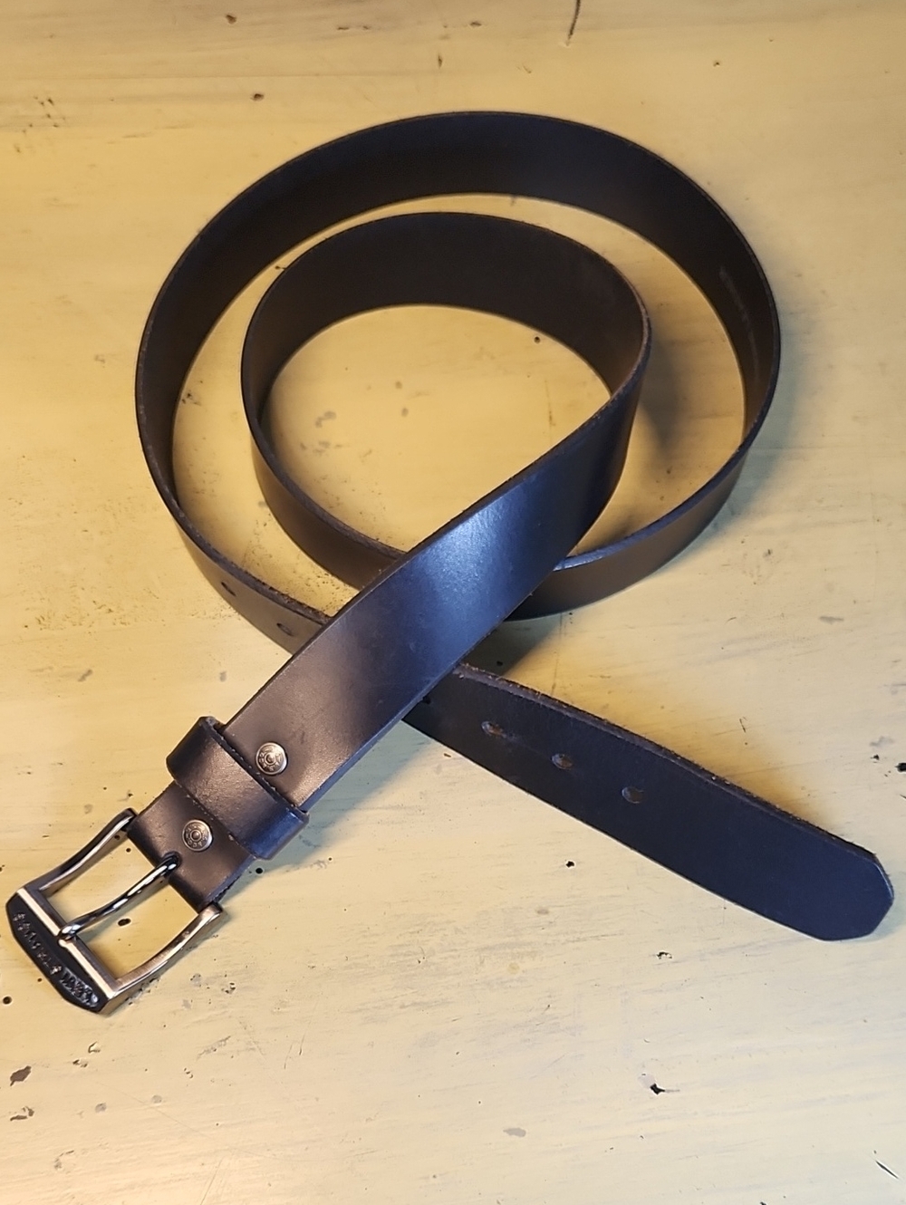 Levi's Men's Genuine Leather Belt Black Size 46 Levi Strauss Buckle